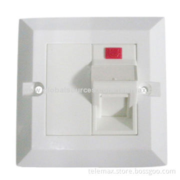 UTP CAT 5e UK Outlet 1 Port Bevelled Type Faceplates, Made of ABS